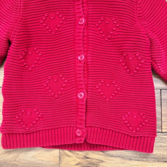 Hanna Andersson sherpa lined knitted button front hooded coat cardigan 140cm - Picture 4 of 13